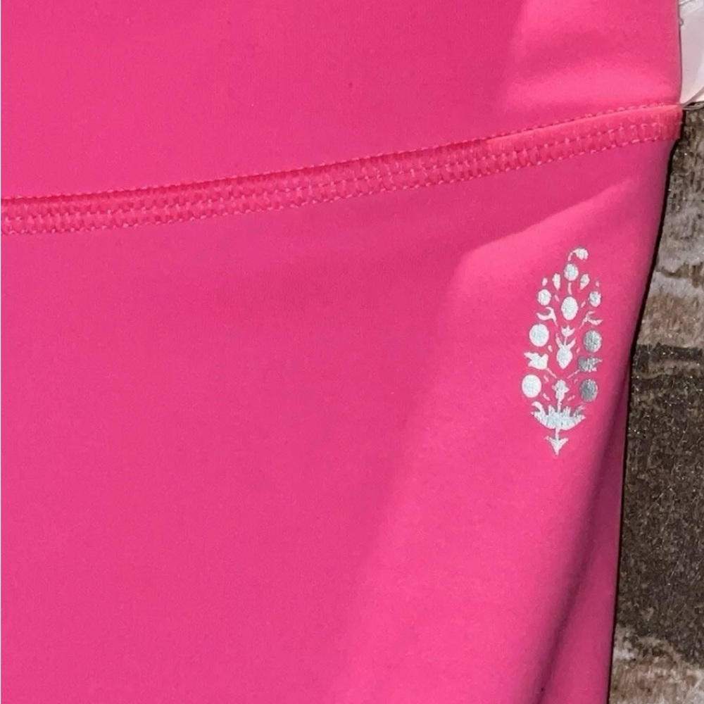Free People Movement Pink Striped Women's Leggings - Picture 3 of 10